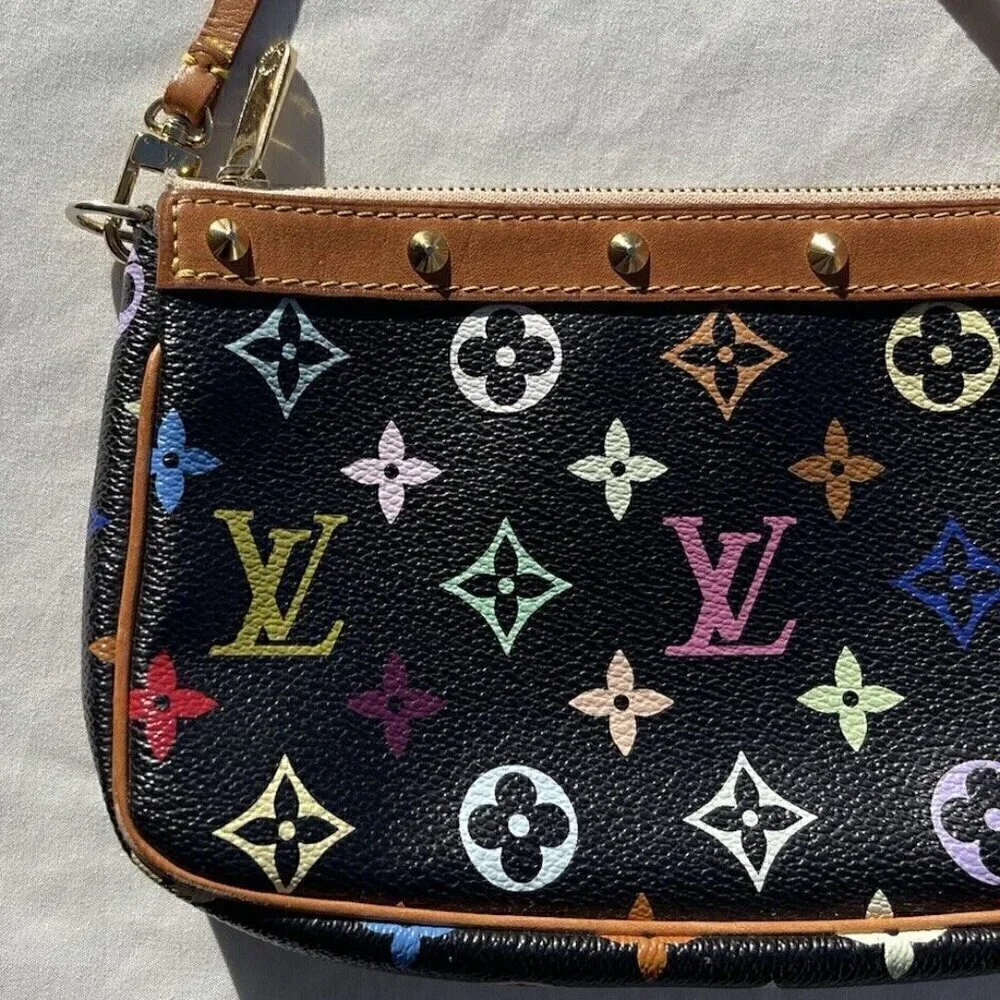 Louis Vuitton Black Multicolor Monogram Canvas Pochette Accessoires - Picture 5 of 16